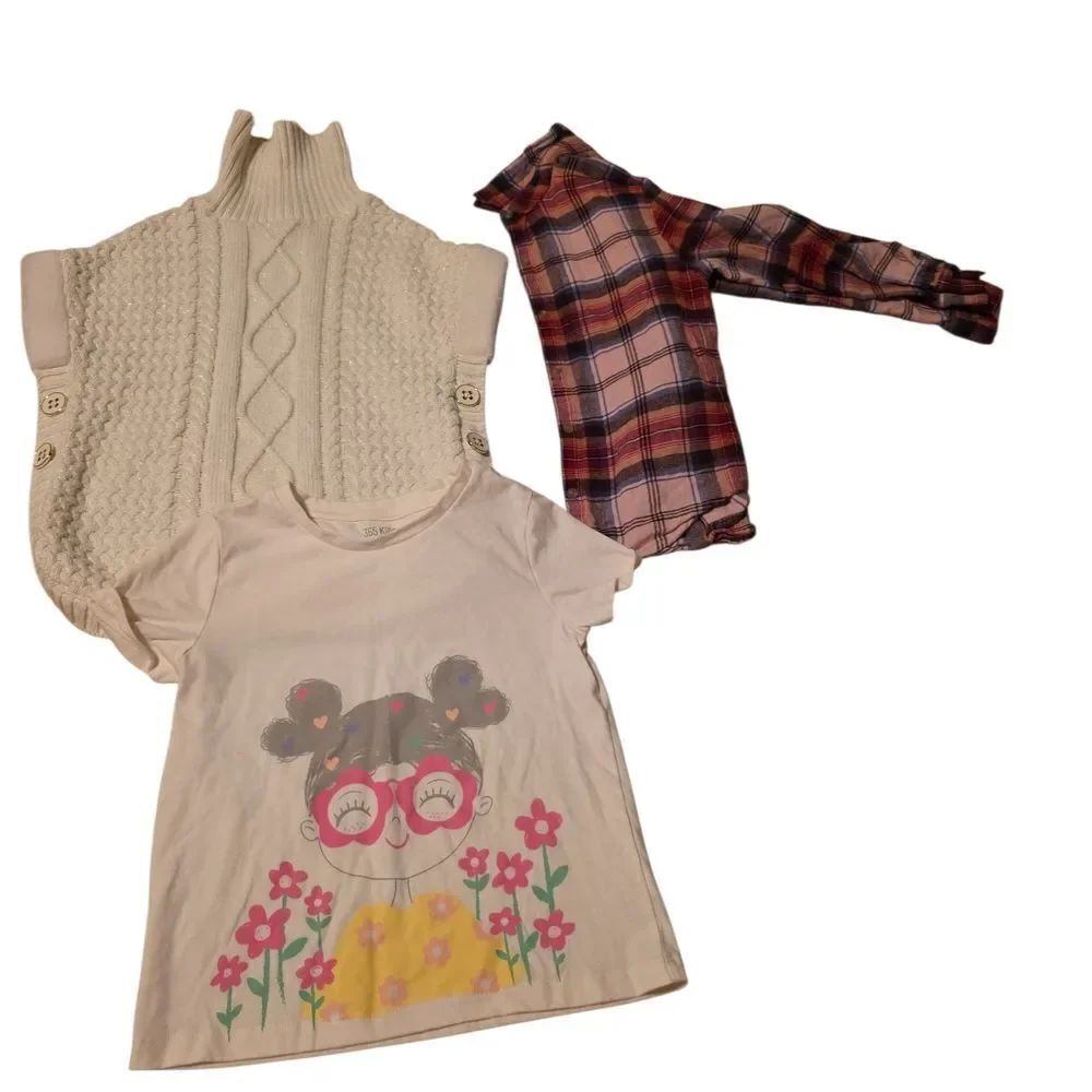 Girls' Cream Cable Knit Sweater by [Brand]